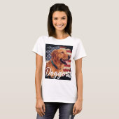 愛犬家ママのためのTシャツ ペット愛好家と子犬の飼い主向け Tシャツ (正面フル)