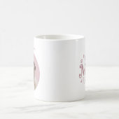 愛犬家ママのステッカー付きフォト  コーヒーマグカップ (中央)