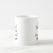 愛犬家ママの自慢のブラック文字 コーヒーマグカップ (中央)