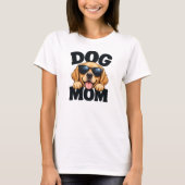 愛犬家ママ 楽しい犬グッズ Tシャツ (正面)