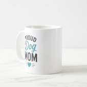 愛犬家ママ 犬好き タイポグラフィーデザイン コーヒーマグカップ (正面左)