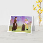 愛犬家リーマリークリエイティブデザイン カード (黄色い花)