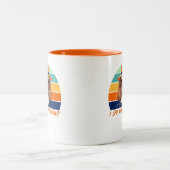 愛犬家レトロヴィンテージ私は私が望むようにすおもしろいる ツートーンマグカップ (中央)