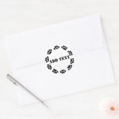 愛犬家丸枠付きカスタム文字 ラウンドシール (封筒)