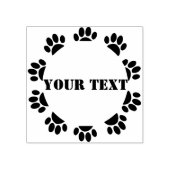 愛犬家丸枠付きカスタム文字 ラバースタンプ (インプリント)