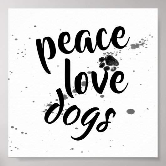 愛犬家引用文ポスターpaw印刷デザイン ポスター (正面)