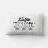 愛犬家引用文ポープリント白黒 ランバークッション (裏面)