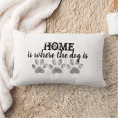 愛犬家引用文ポープリント白黒 ランバークッション (ブランケット)