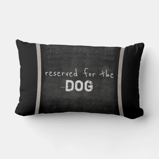 愛犬家引用文枕ユーモア灰色と白 ランバークッション (裏面)