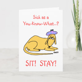 愛犬家漫画Get Well Greeting Card カード