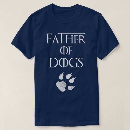 愛犬家犬の父  Tシャツ (デザイン正面)