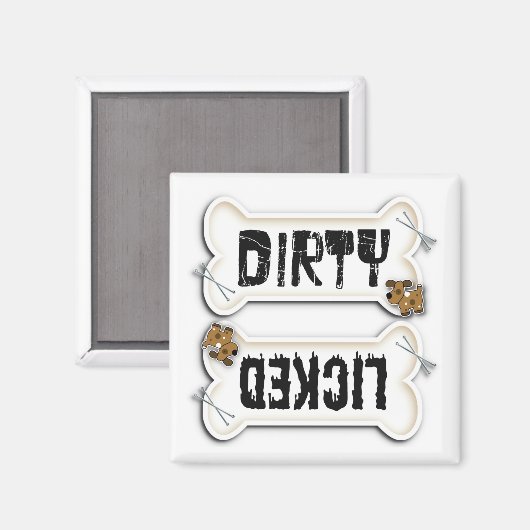 愛犬家用の汚いまたは舐めた食洗機マグネット マグネット (正面/裏面)