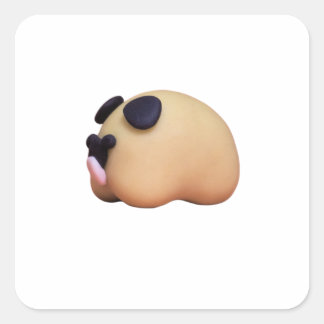 愛犬家用高分子粘土パグ スクエアシール