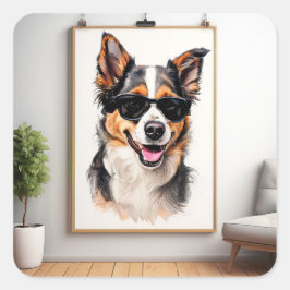 愛犬家男の友のポス最高のポー スクエアシール