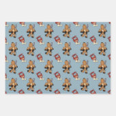 愛犬家素朴国プレイドギフト包装セット ラッピングペーパーシート (正面3)