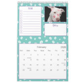 愛犬家自分の写真ポーズオンティール（緑がかった色）プランナー カレンダー (2月 2026)