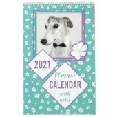 愛犬家自分の写真ポーズオンティール（緑がかった色）プランナー カレンダー (カバー)