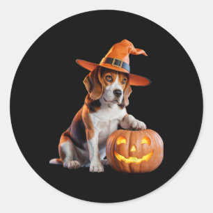 愛犬家衣装Fのハロウィン魅力的ビーグル ラウンドシール
