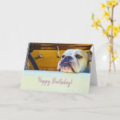 愛犬家誕生日カード カード (黄色い花)