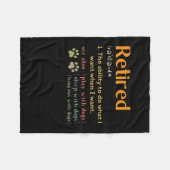 愛犬家退職した退職贈答おもしろい2022年 フリースブランケット (正面(横))