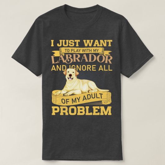 愛犬家遊とマイラブラドールおもしろい引用文 Tシャツ (デザイン正面)