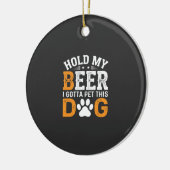 愛犬家、「ビールを取って」 セラミックオーナメント (左)