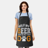愛犬家 ビールホルダー エプロン (着用した状態)