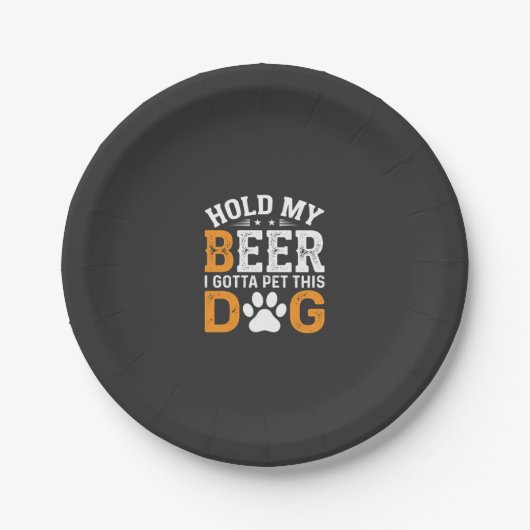愛犬家 ビールホルダー ペーパープレート (正面)