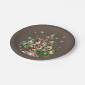 愛犬家 |ブルドッグのクリスマスツリーオーナメント ペーパープレート (アングル)