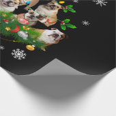 愛犬家 |ブルドッグのクリスマスツリーオーナメント ラッピングペーパー (角)