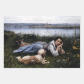 愛犬家（ペットと犬）選択 ラッピングペーパーシート (正面3)