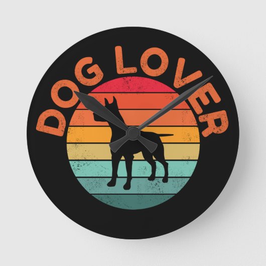 愛犬家 ラウンド壁時計 (正面)
