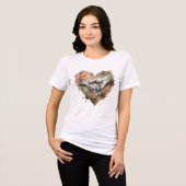 愛犬家 水彩ハート トライブレンドTシャツ (正面全面)