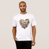 愛犬家 水彩ハート Tシャツ (正面フル)