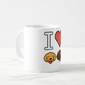 愛犬家(笑顔)のマグカップ コーヒーマグカップ (正面左)