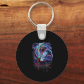 愛犬家 |英語ブルドッグギフト英語ブルドッグ キーホルダー (正面)