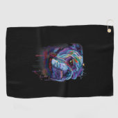 愛犬家 |英語ブルドッグギフト英語ブルドッグ ゴルフタオル (横)