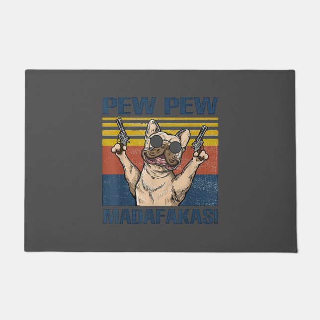 愛犬家 | Bulldog Pew Madafakas ドアマット (正面)