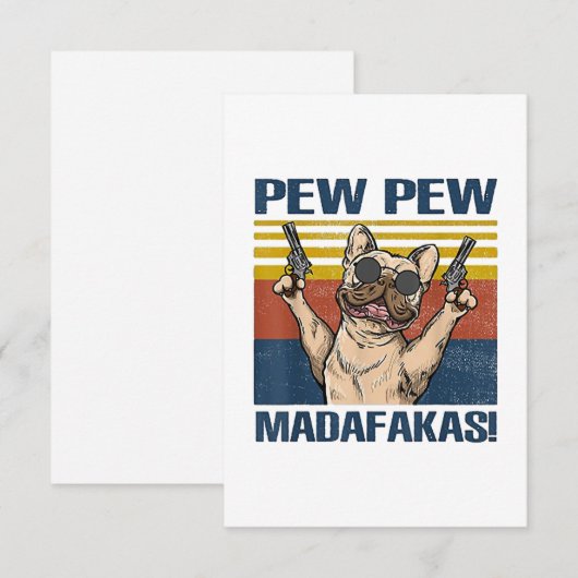 愛犬家 | Bulldog Pew Madafakas 出欠カード (正面/裏面)