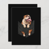 愛犬家 | English Bulldog In Your Pocket Dogs サンキューカード (正面/裏面)