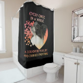 愛犬家 | Papillon犬が時々現れる シャワーカーテン (インサイチュ)