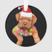 愛犬家pのためのドグドゥボルドーのクリスマスデコール オーナメント (正面)