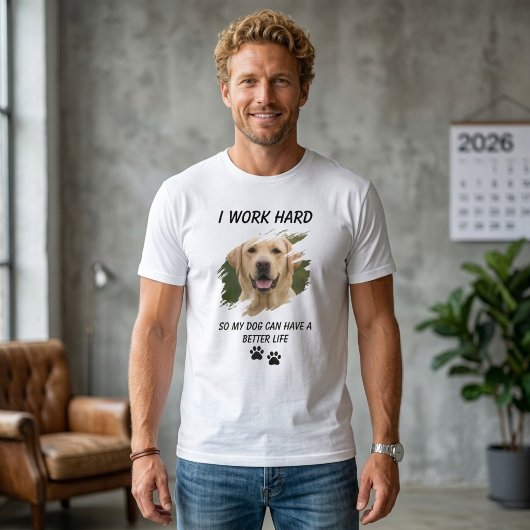 愛犬家Tシャツ 愛犬のために頑張る Tシャツ