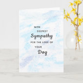 愛犬悔やみや弔慰の哀悼の絵を描意表 カード (黄色い花)