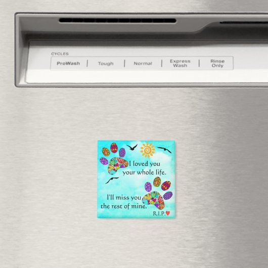 愛犬悔やみや弔慰メモリアル磁石 マグネット (インサイチュ (食洗機))