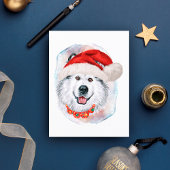愛犬愛好家のためのアラスカのマラムテのクリスマスプレゼント シーズンポストカード