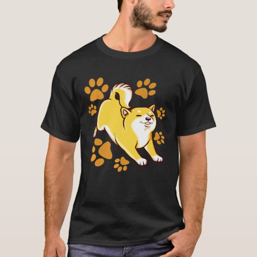 愛犬柴犬オーナーのためのメンズ Tシャツ (正面)