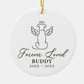 愛犬永遠に愛される愛犬の名前&写真 セラミックオーナメント (正面)