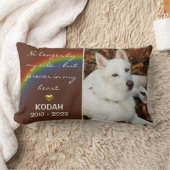 愛犬猫の思い出に虹を彩るペット ランバークッション (ブランケット)