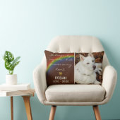 愛犬猫の思い出に虹を彩るペット ランバークッション (椅子)